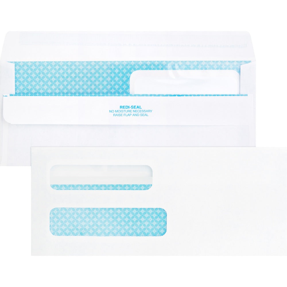 Image of Business Source Check Envelopes, No. 8-5/8, Double Window, 500/BX, WE