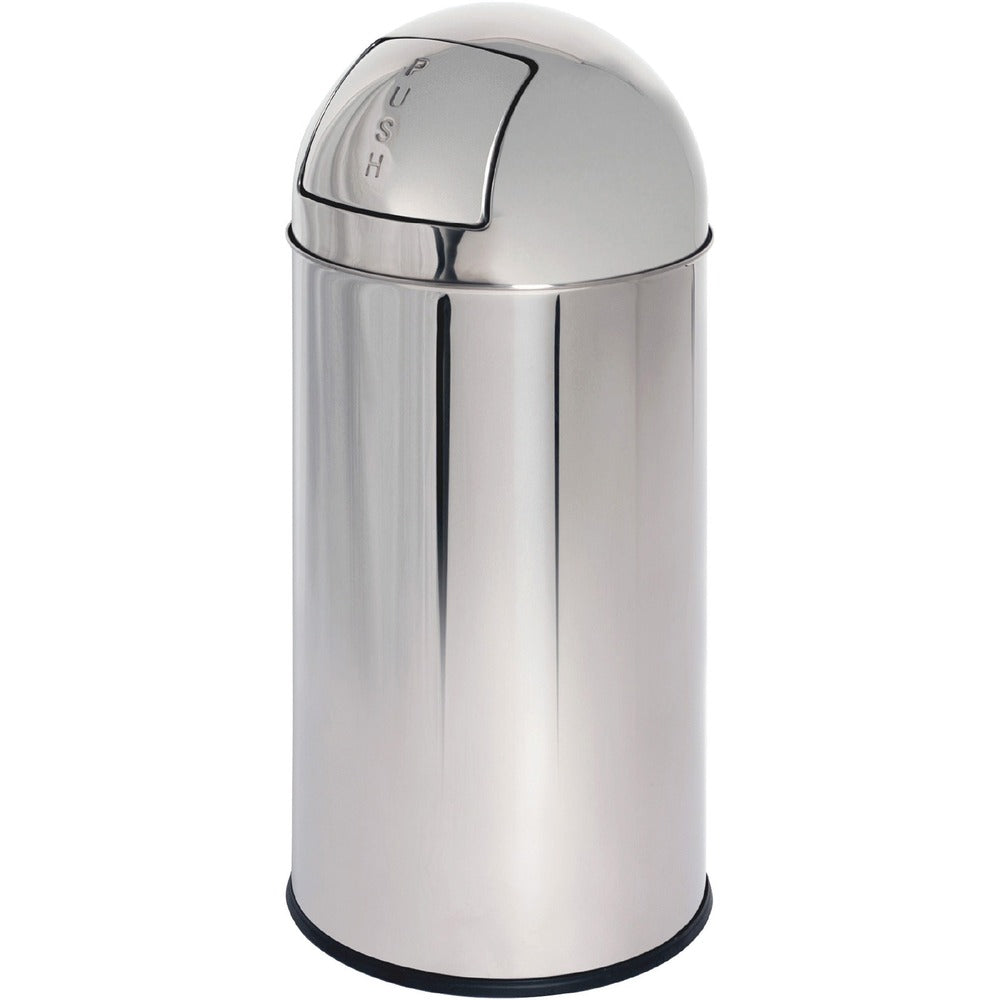 Image of Genuine Joe Waste Receptacle, 12 Gal, 14-4/5"Dia x 29-1/5", STST