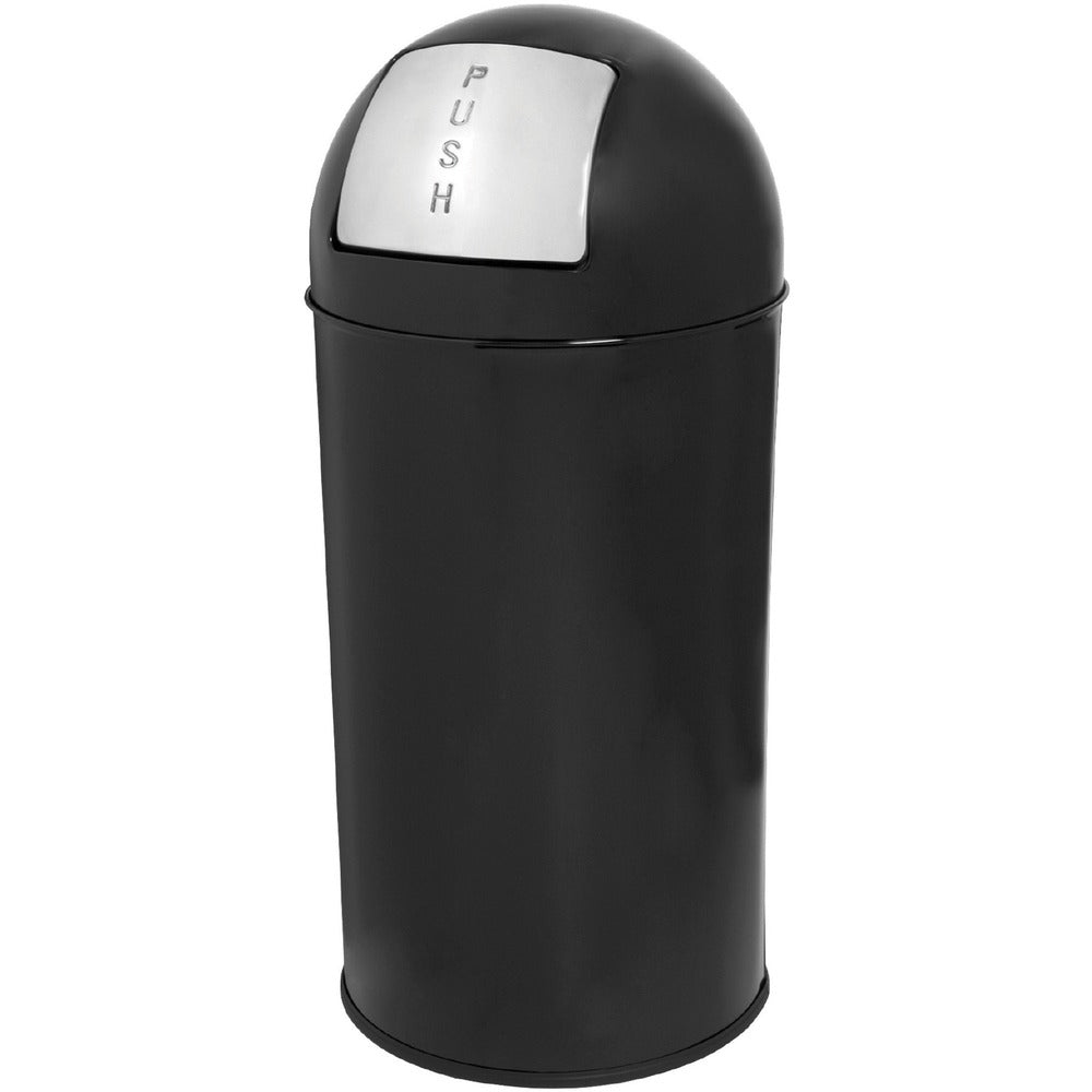 Image of Genuine Joe Waste Receptacle, 12 Gal, 14-4/5"Dia x 29-1/5", BK