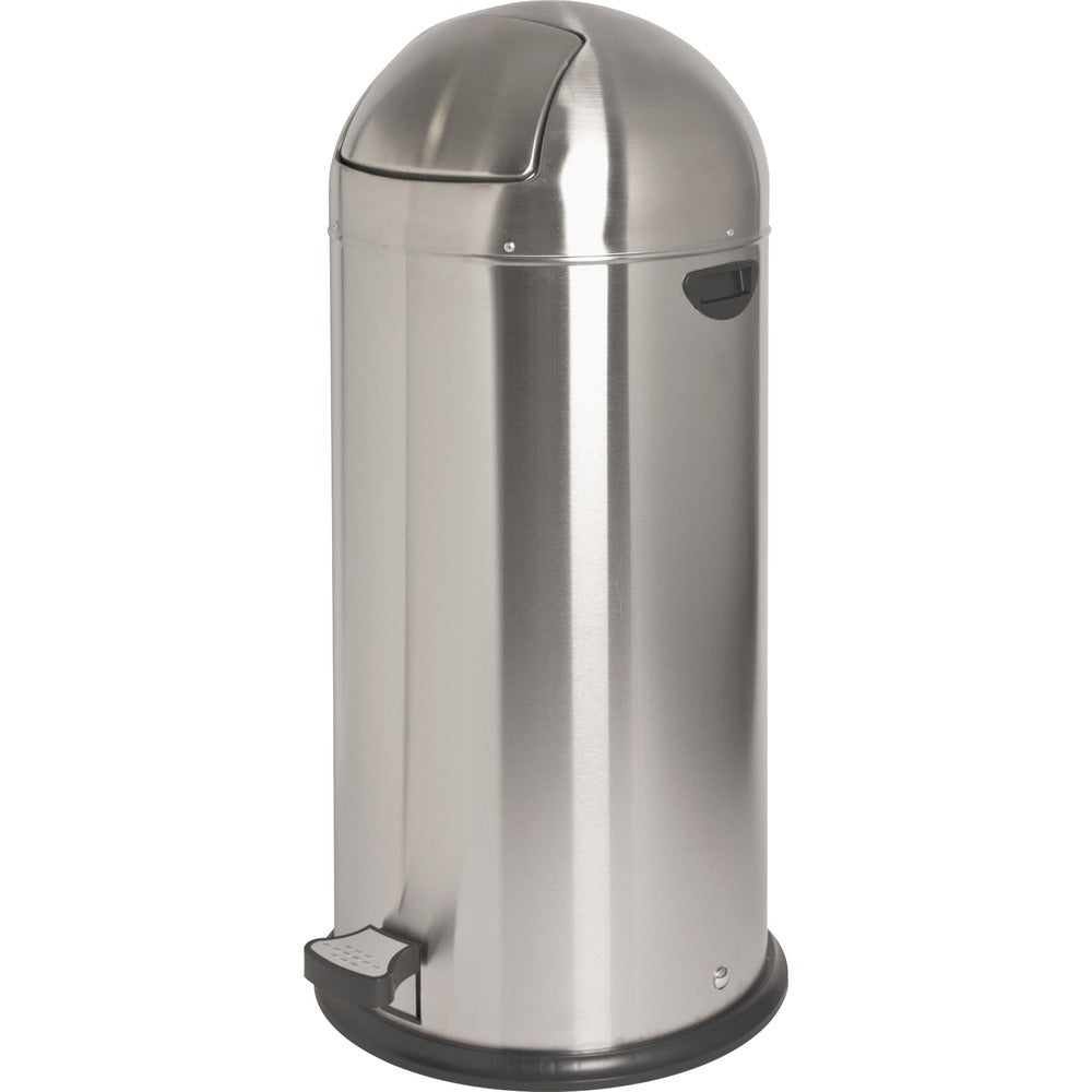 Image of Genuine Joe Trash Receptacle,Foot Pedal,13.5 Gal,17-1/2"Diax37-2/5",STST