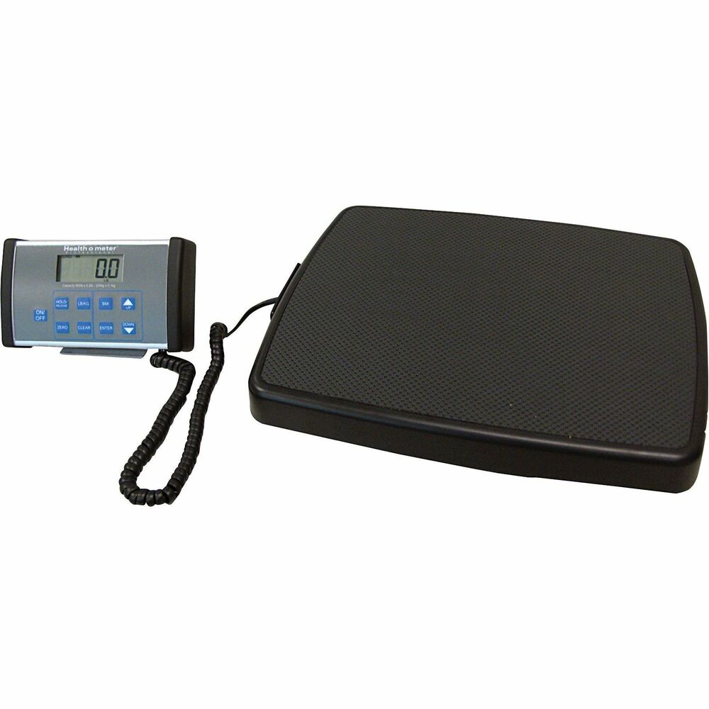 Image of Health-O-Meter Digital Scale, w/Remote Display, 14"x17-1/4"x2", Black/Gray