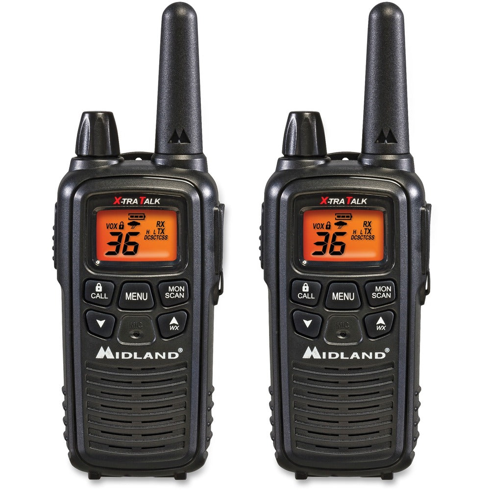 Image of Midland Radio Corp Radios,2-way, 24-mile Range, 1 Pair, Black