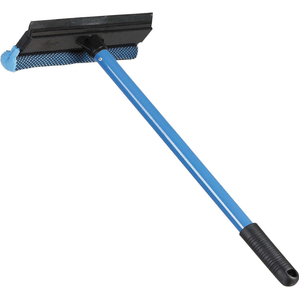 Image of Ettore Products Auto Squeegee, w/Scrubber, 8"W Head, 21"L Handle, Blue