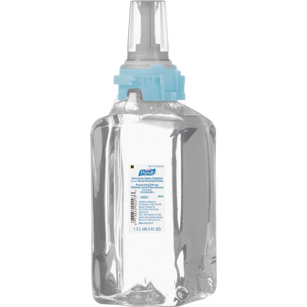 Image of Gojo Hand Sanitizer Foam Refill, Advanced Green Certfd,40.5oz.,CL