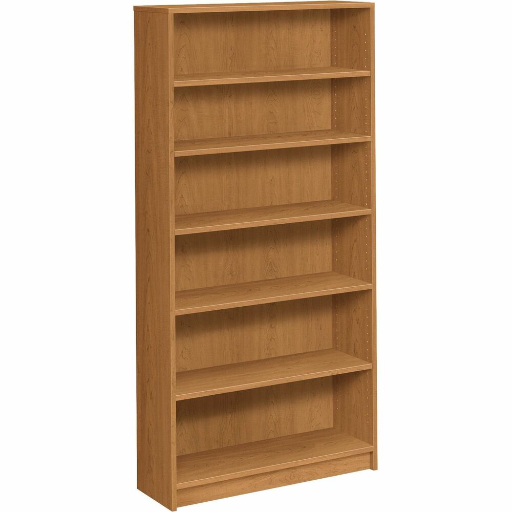 Image of The HON Company 6-Shelf Bookcase, 4 Adj., 36"x11-1/2",72-5/8", Harvest