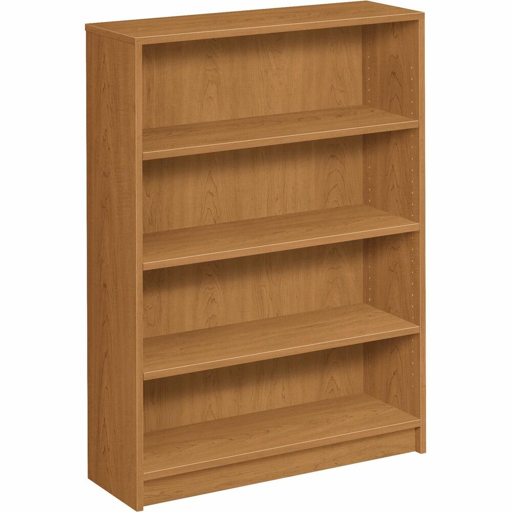 Image of The HON Company 4-Shelf Bookcase, 3 Adj., 36"x11-1/2"x48-3/4", Harvest