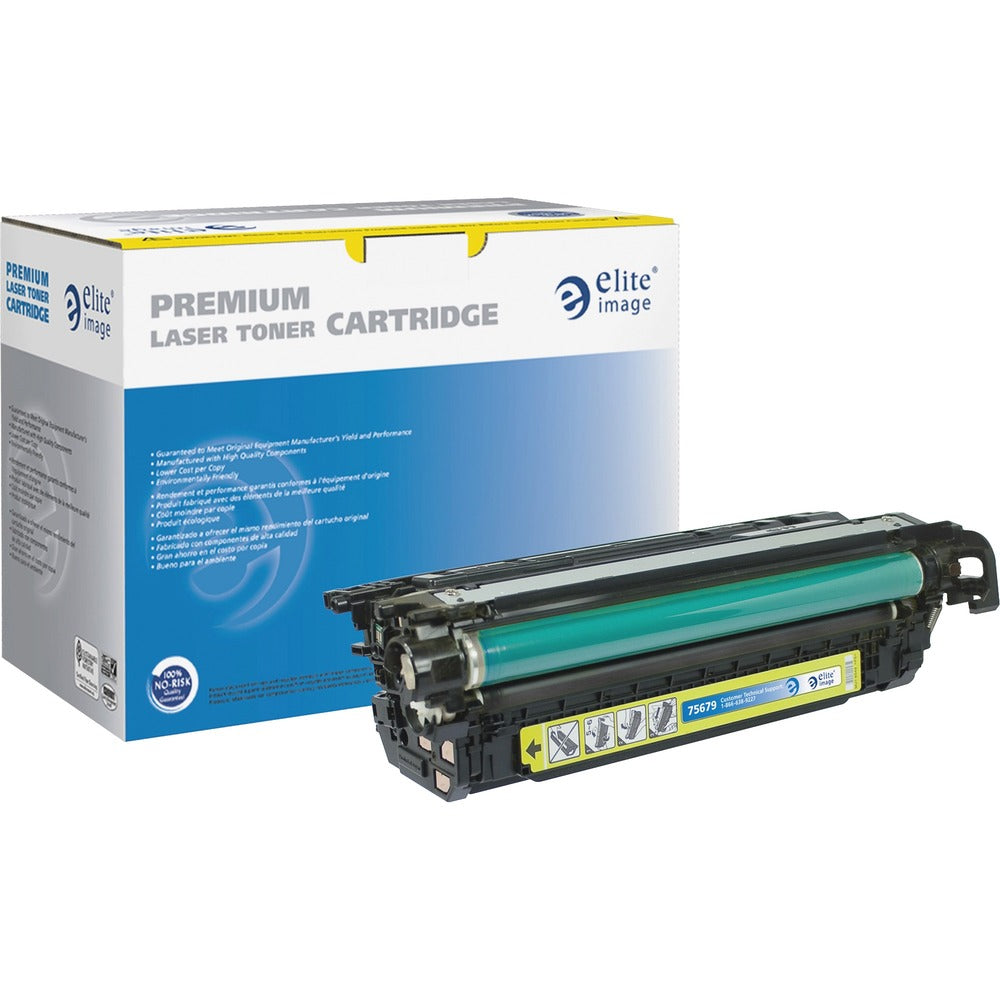 Image of Elite Image Toner Cartridge, r/ HPCE262A, 11,000 Page Yield, Yellow