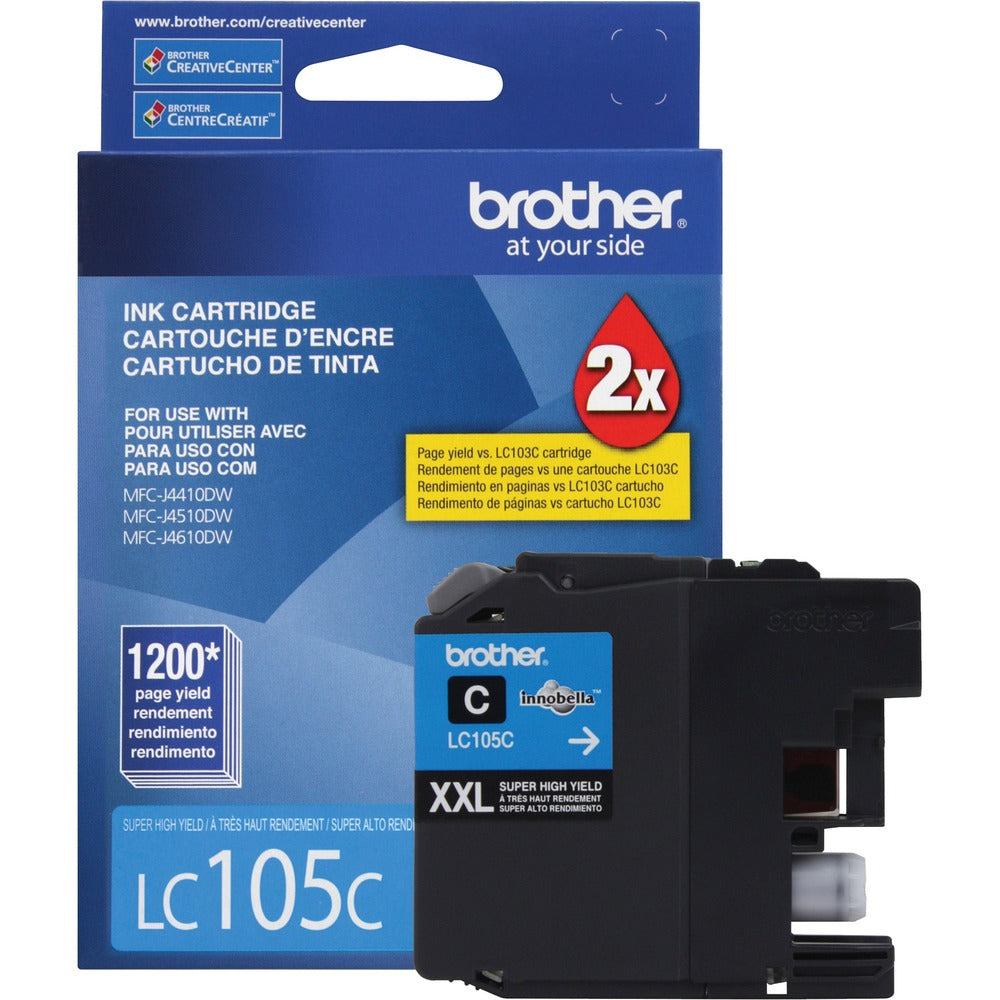 Image of Brother Ink Cartridge, 1200 Page Yield, Cyan