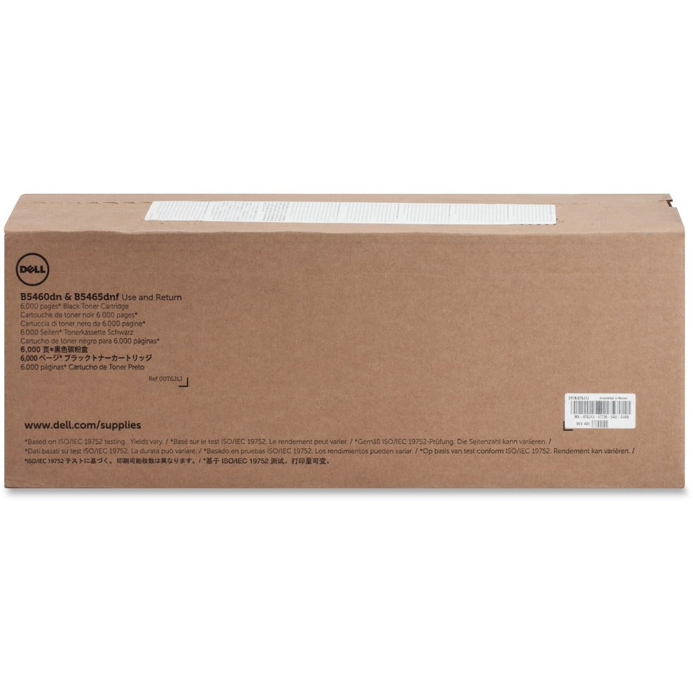 Image of Dell Computer Toner Cartridge, f/B5460/B5465, 6000 Page Yield, BK