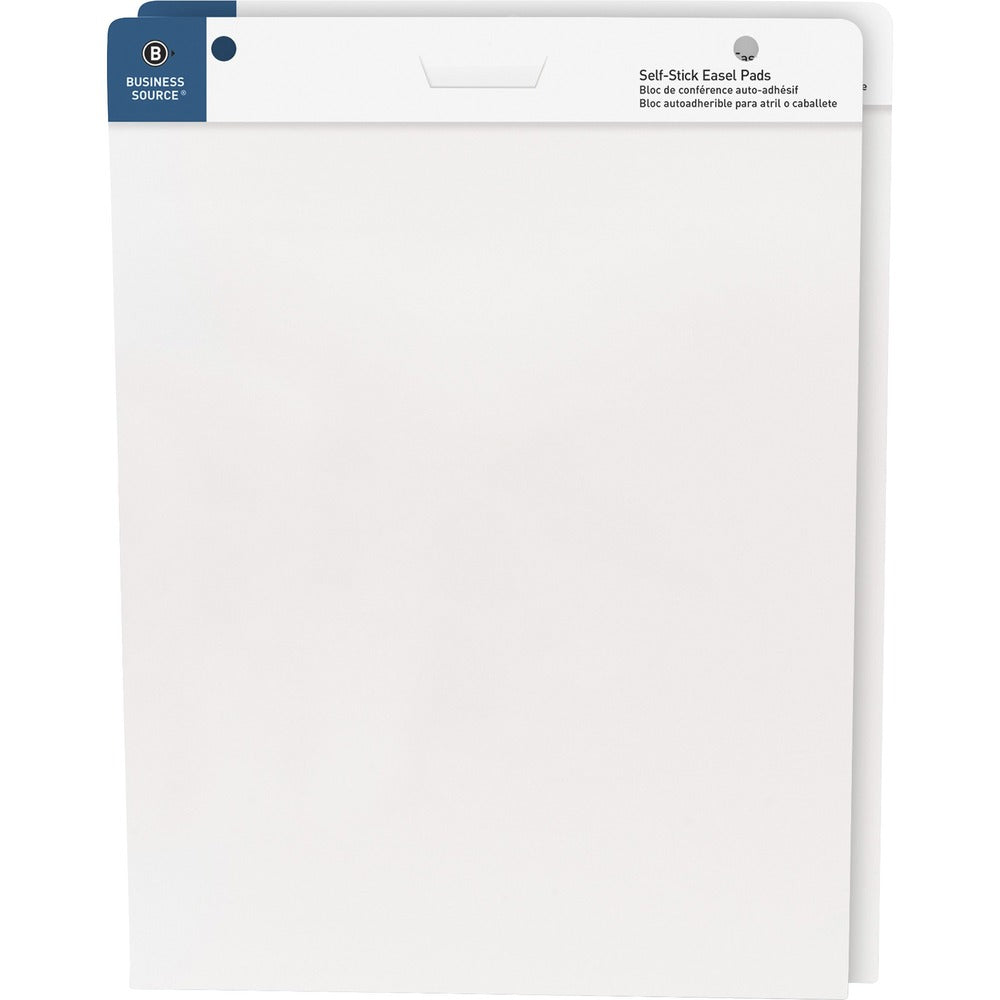Image of Business Source Easel Pad, Self Stick, 25"x30", 30 Shts/Pad, 2/CT, White