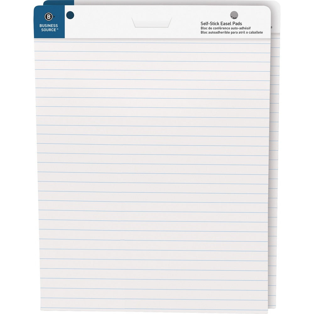 Image of Business Source Self-Stick Easel Pads, Ruled, 30 Shts, 25"x30", 2/CT, WE
