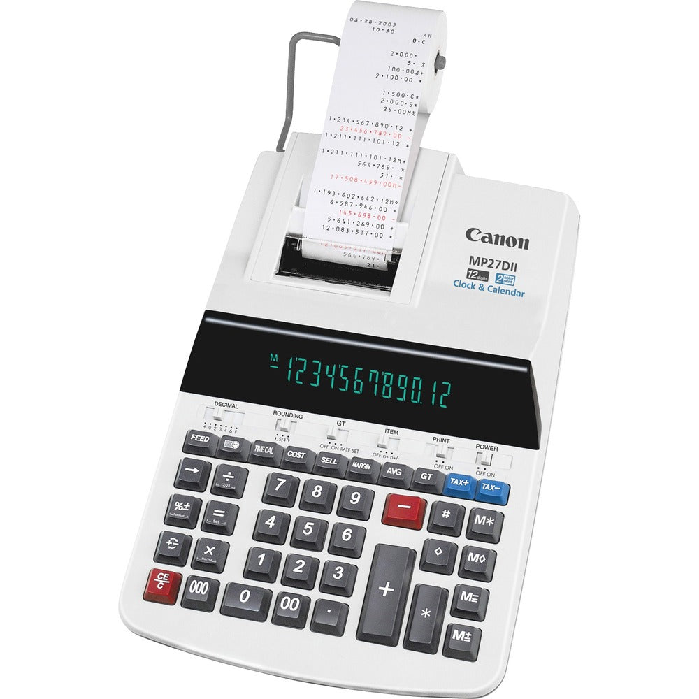 Image of Canon 12-Digit Calculator, w/Printing, 8-7/8"x13"x3", Beige