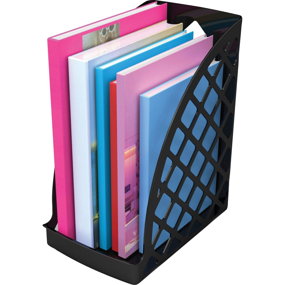 Image of Deflecto Magazine File, Jumbo, 6-1/4"x10"x11-7/8", Black