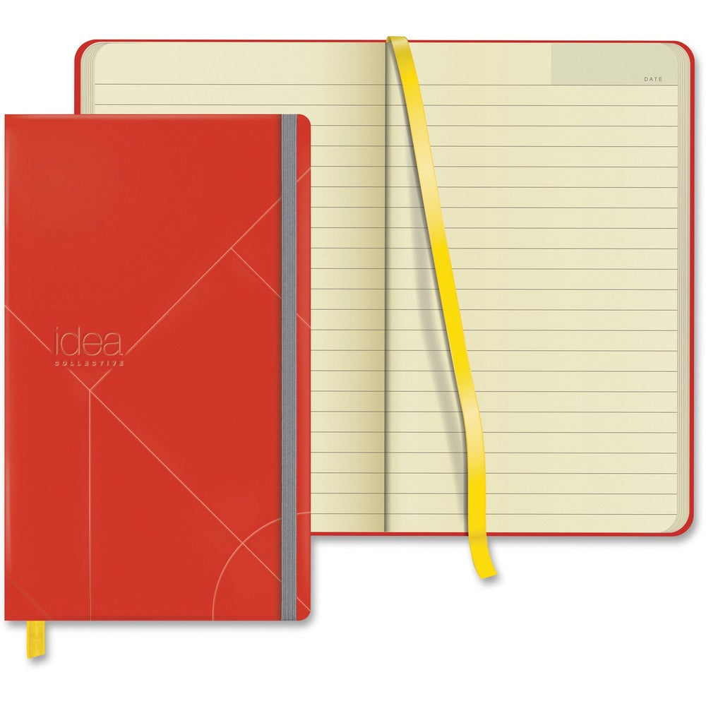 Image of Tops Journal, Notebook, Elastic Band, Wide Ruled, 8-1/4"x5", Red
