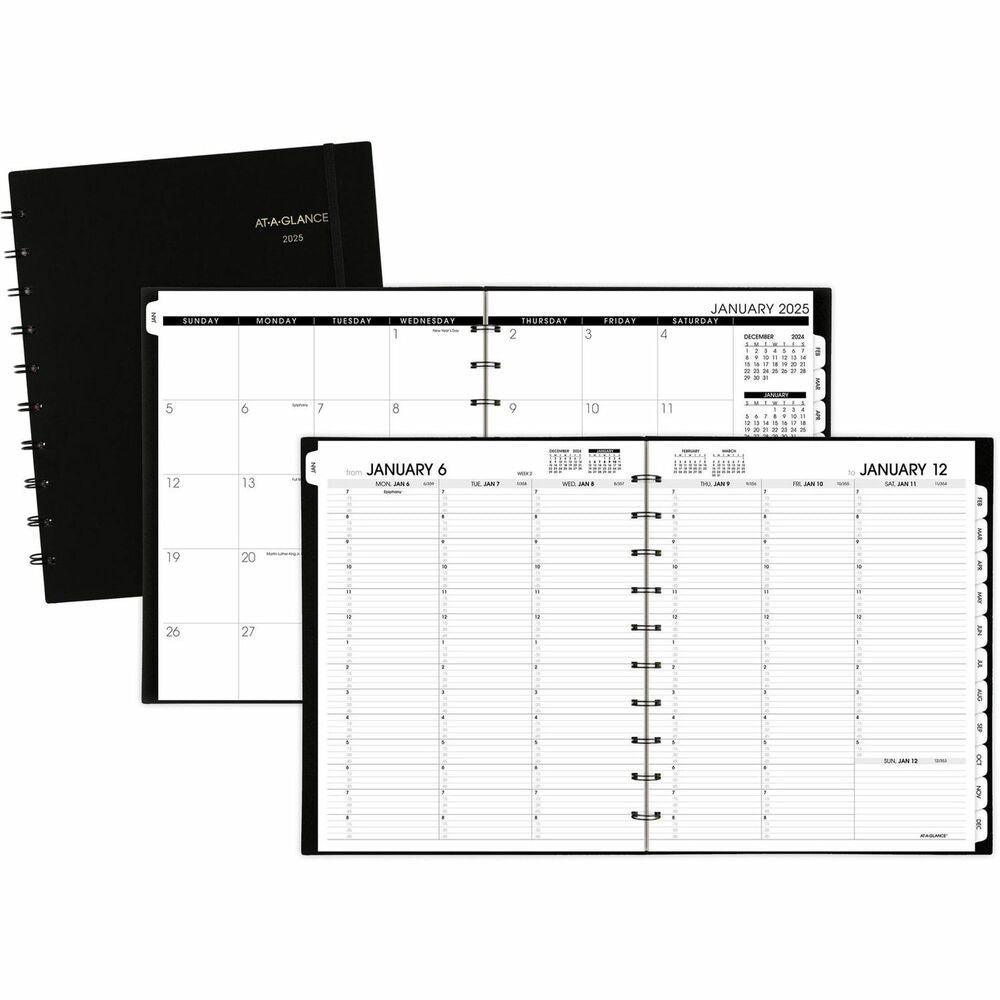 Image of AT-A-GLANCE Wkly/Mthly Appt Book, 2PPW, 12Mth Jan-Dec, Black