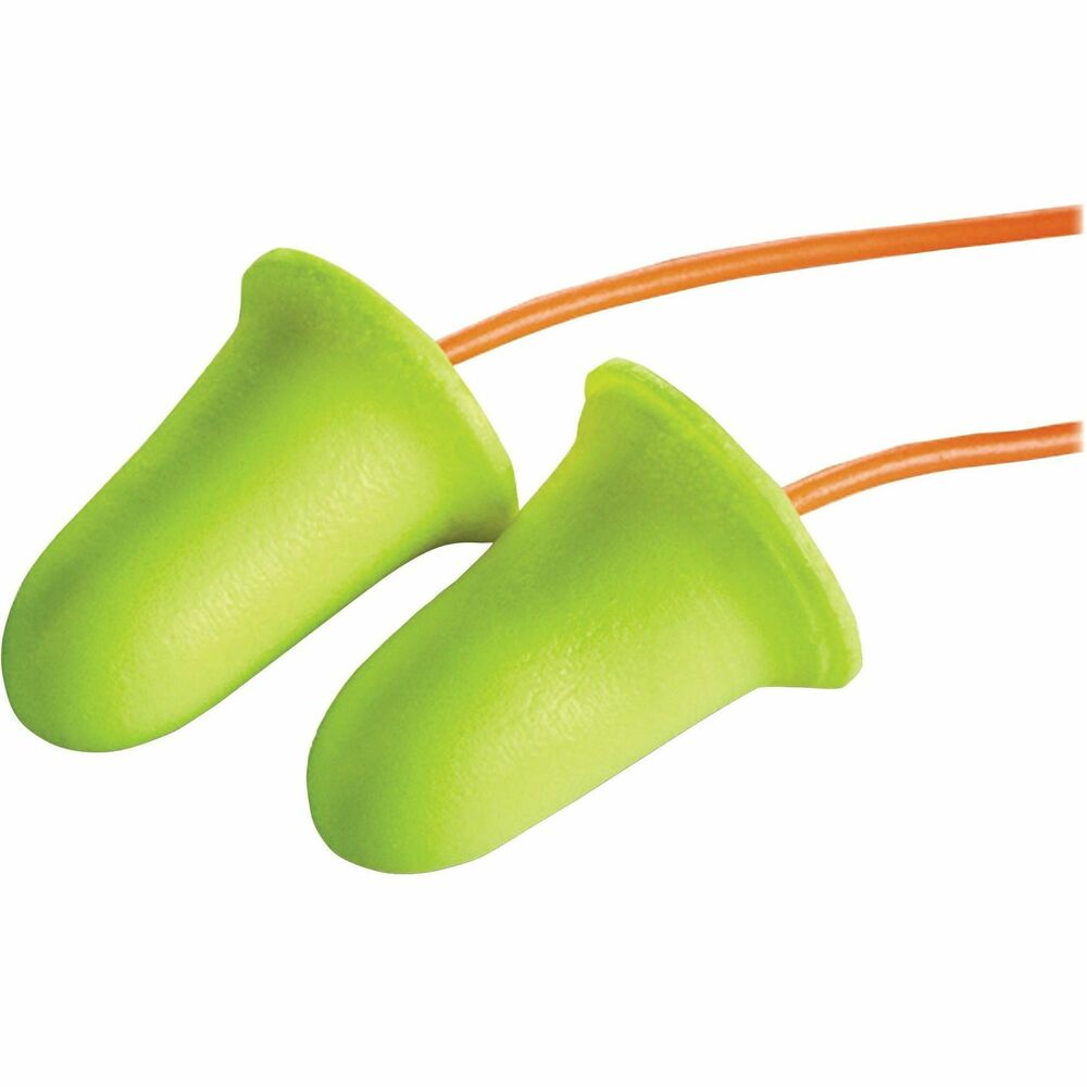 Image of 3M Earplugs, Corded, Soft, 200PR/BX, Yellow