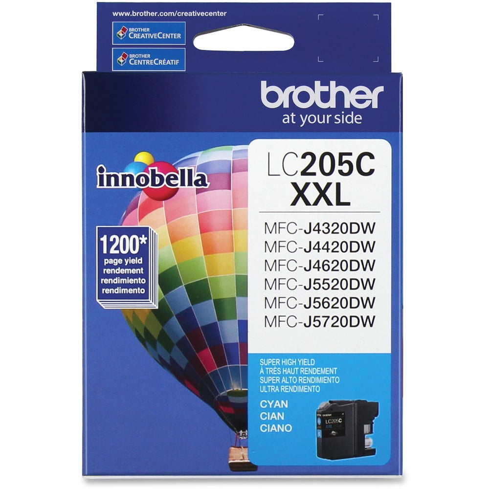 Image of Brother Ink Cartridge, f/LC205, 1200 Page Yield, Cyan
