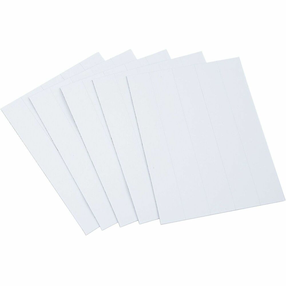 Image of Bi-silque Dry-Erase Strips, Magnetic, 7/8"x6", 25/PK, White