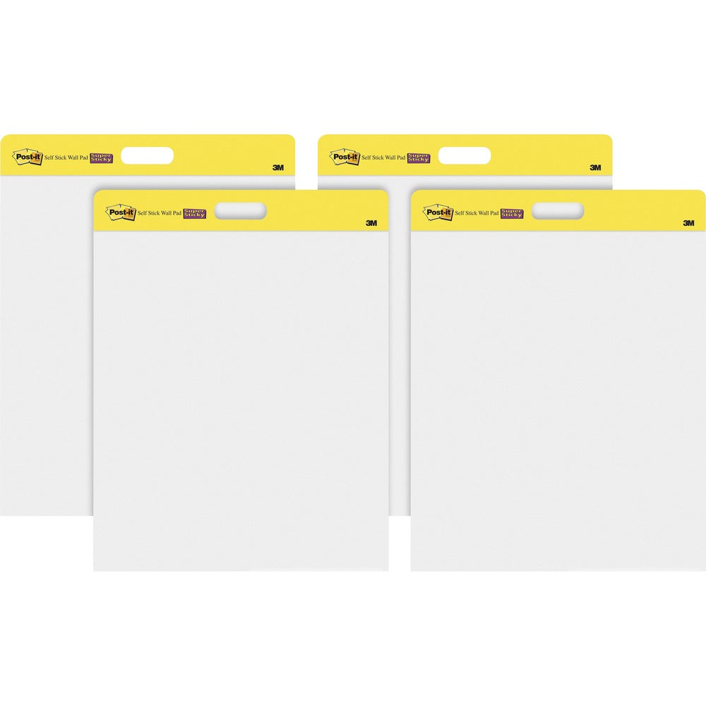 Image of 3M Wall Pad, Self-Stick, Plain, 20 Shts, 20"x23", 4/CT, White