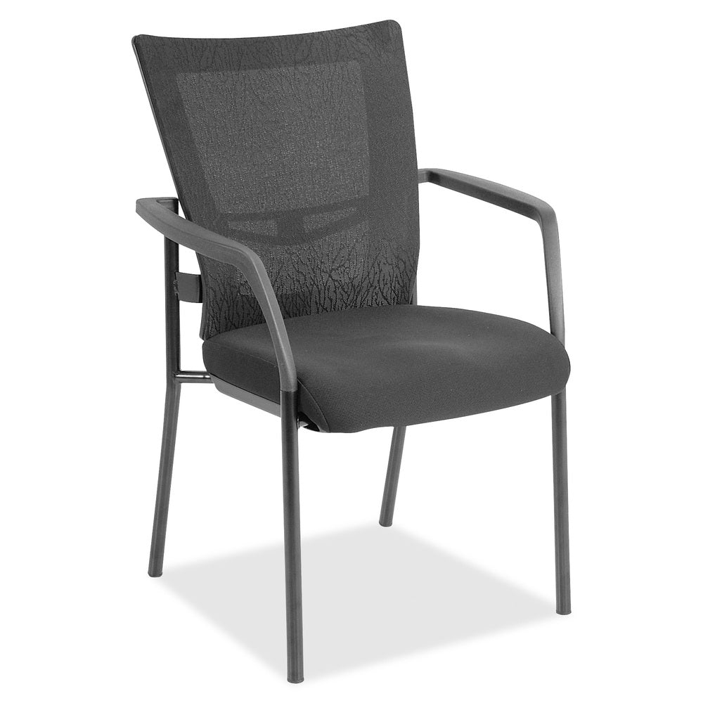 Image of Lorell Guest Mesh Chair, 25"x20"x32", Black/Gray
