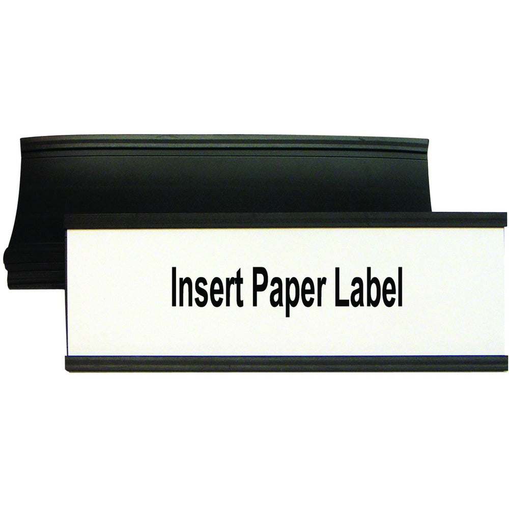 Image of Bi-silque Magnetic Data Cards, 6"x2", 10/BG, Black