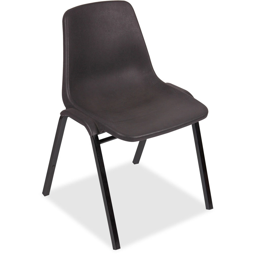 Image of Lorell Stack Chairs, Plastic, 19-1/4"x19-1/4"x31", 4/CT, Black