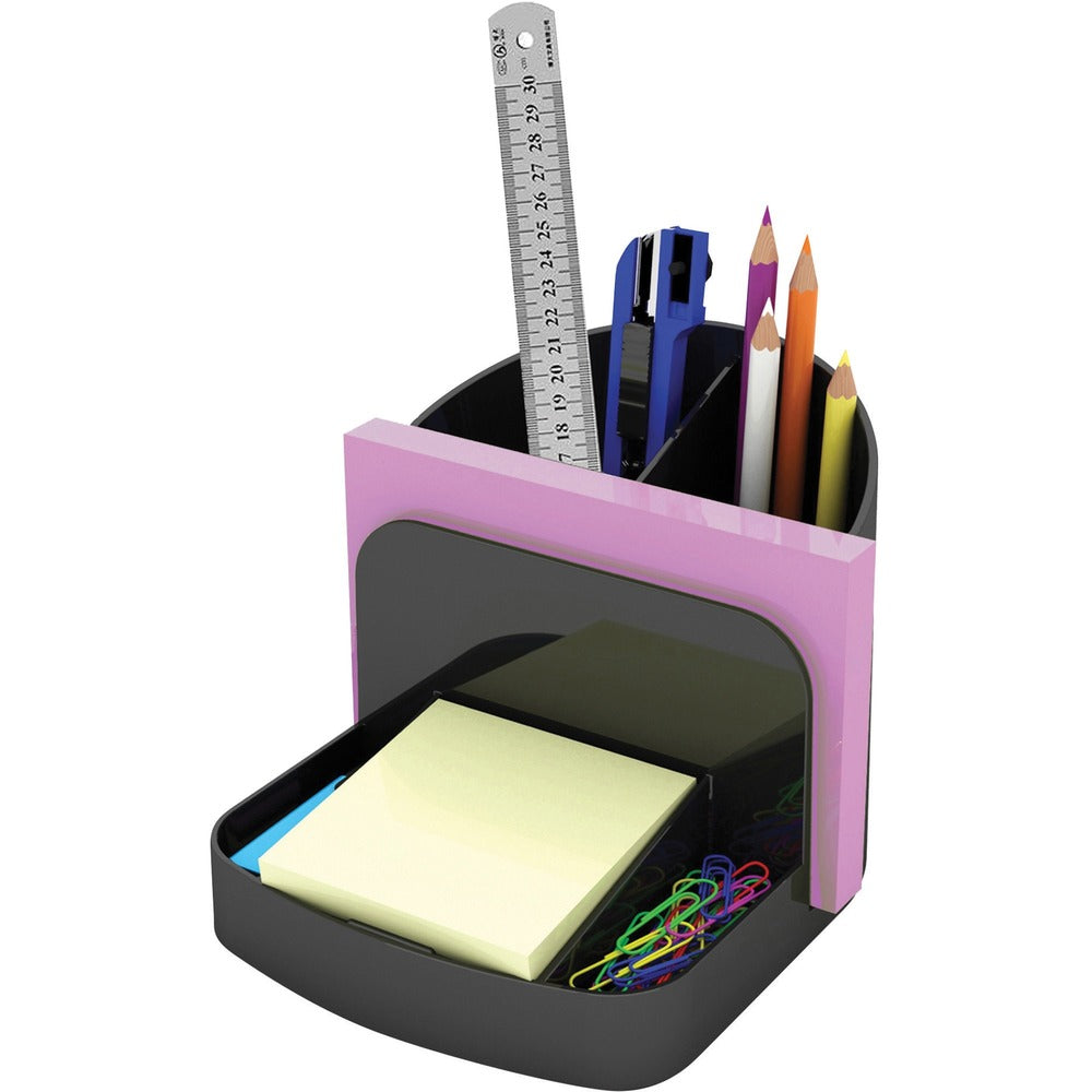 Image of Deflecto Desk Organizer, 5-3/8"Wx6-3/4"Dx5"H, Black