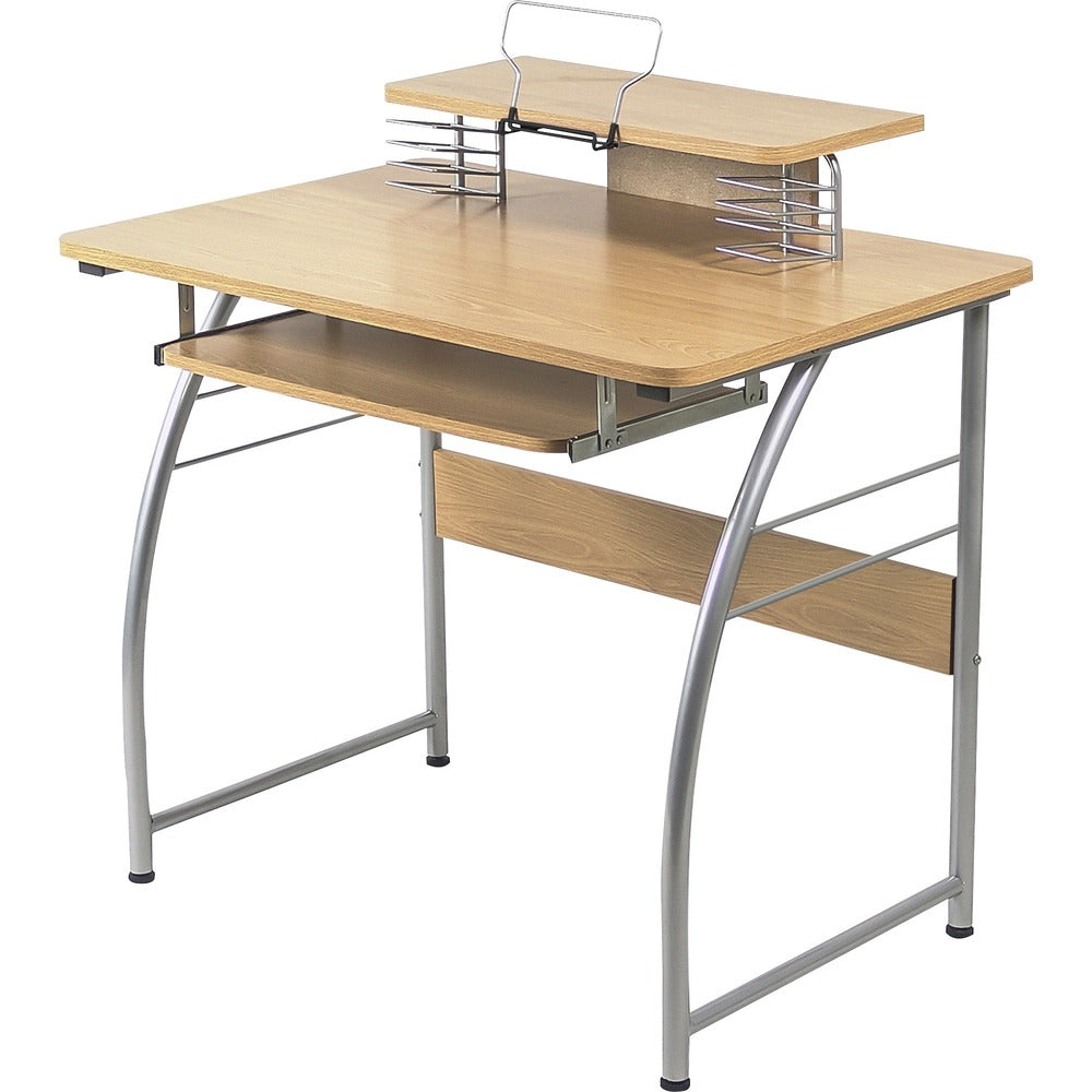 Image of Lorell Computer Desk, Laminate, 23-3/5"x35-2/5"x35-1/5", MPL