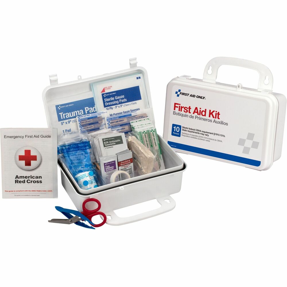 Image of Pac Kit Safety Equipment ANSI NO. 10 Plastic First Aid Kit, White