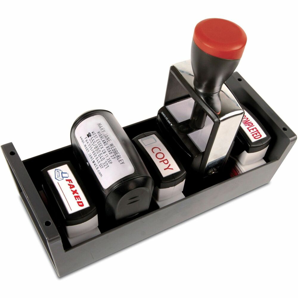 Image of Consolidated Stamp Mfg.,Co. Stamp Tray, Plastic, 3-5/8"x8-7/8"x3", Gray