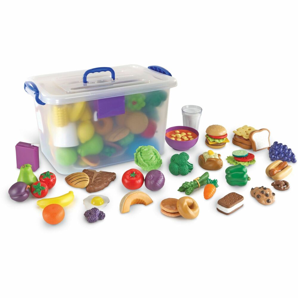 Image of Learning Resources Play Food Set,w/Tote,12-1/8"x9-5/8"x14-1/4",100 Pcs,MI