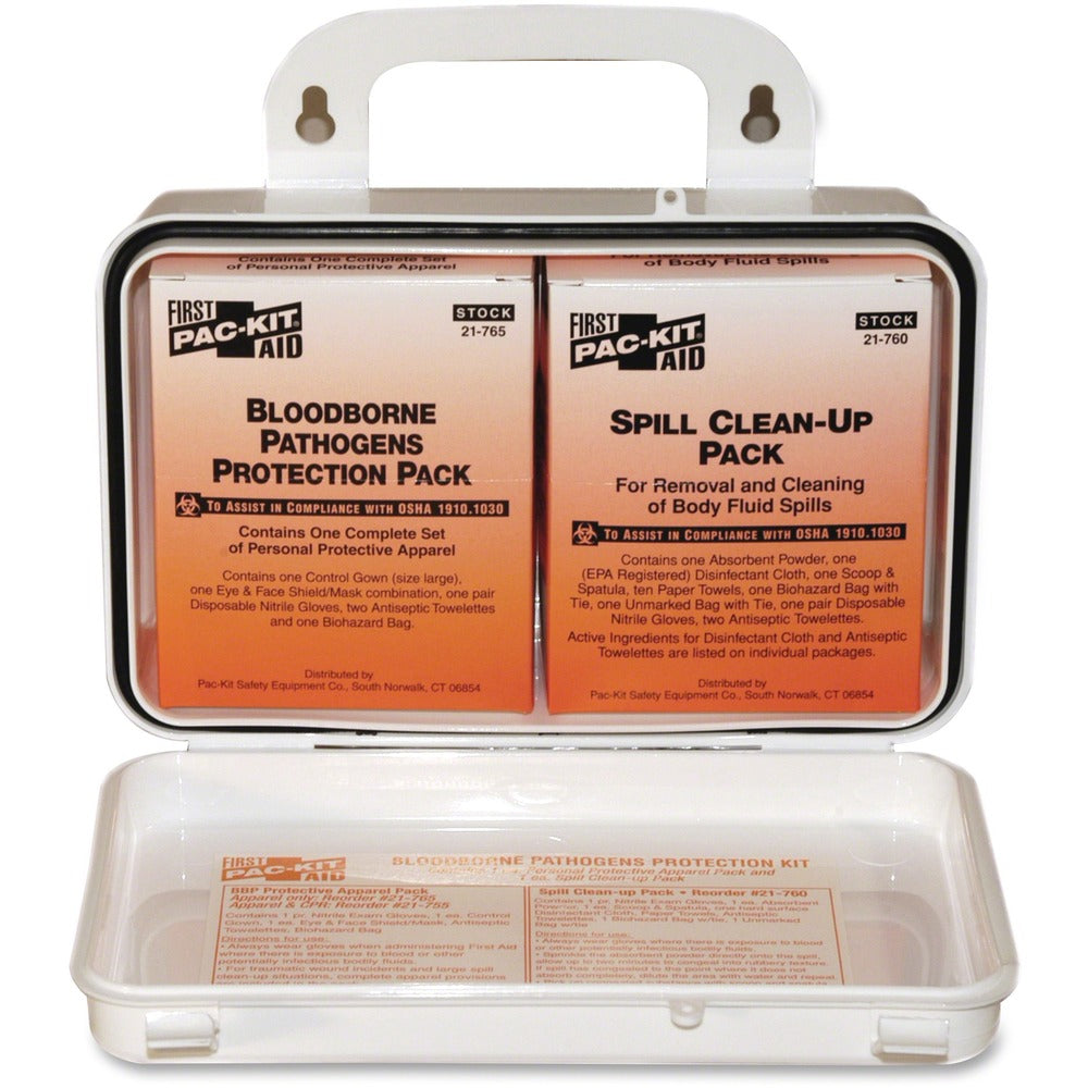 Image of Pac Kit Safety Equipment Bloodborne Pathogens Kit, White