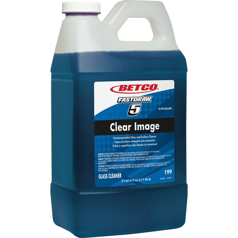 Image of Betco Corporation Cleaner, f/Glass/Surfaces, FASTDRAW 5, 2L, Blue