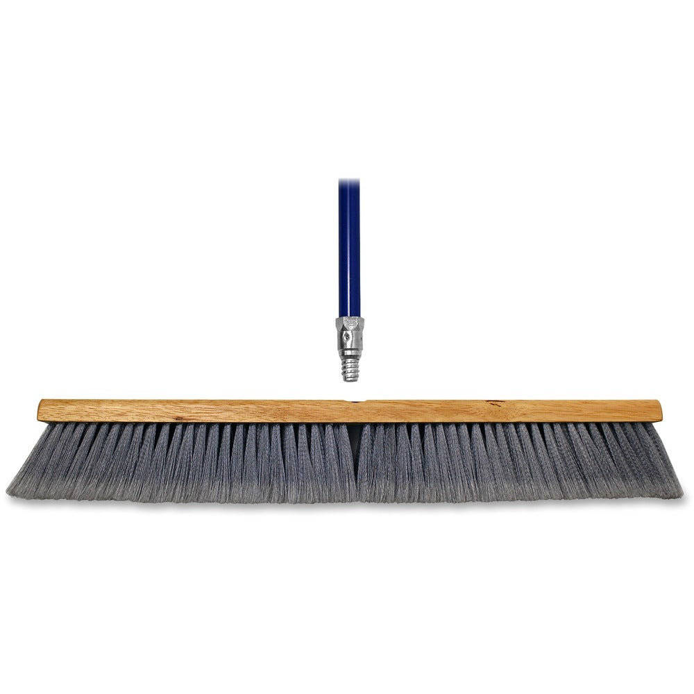 Image of Genuine Joe Floor Sweeper, Flagged, 60" Handle, 24"W, Multi