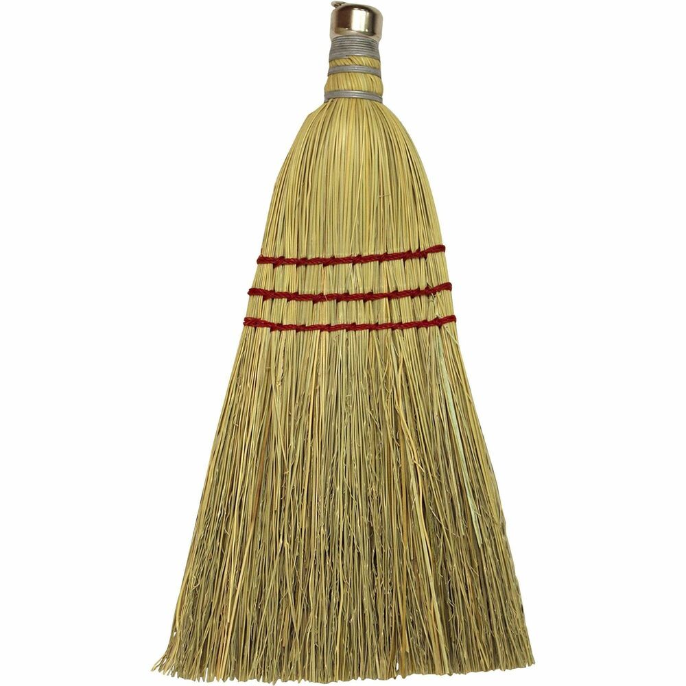 Image of Genuine Joe Whisk Broom, Metal Cap, Hang-Up Ring, Natural