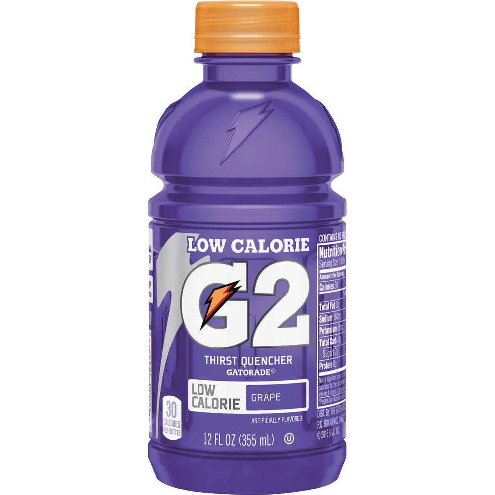 Image of Quaker Foods Sports Drink, G2, Low-calorie, Grape, 12oz, 24/CT, Purple