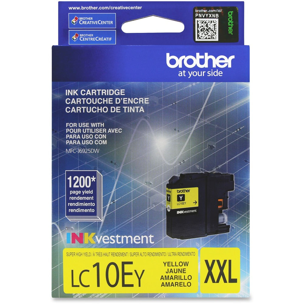 Image of Brother HY Ink Cartridge, f/XXL, 1200 Page Yield, Yellow