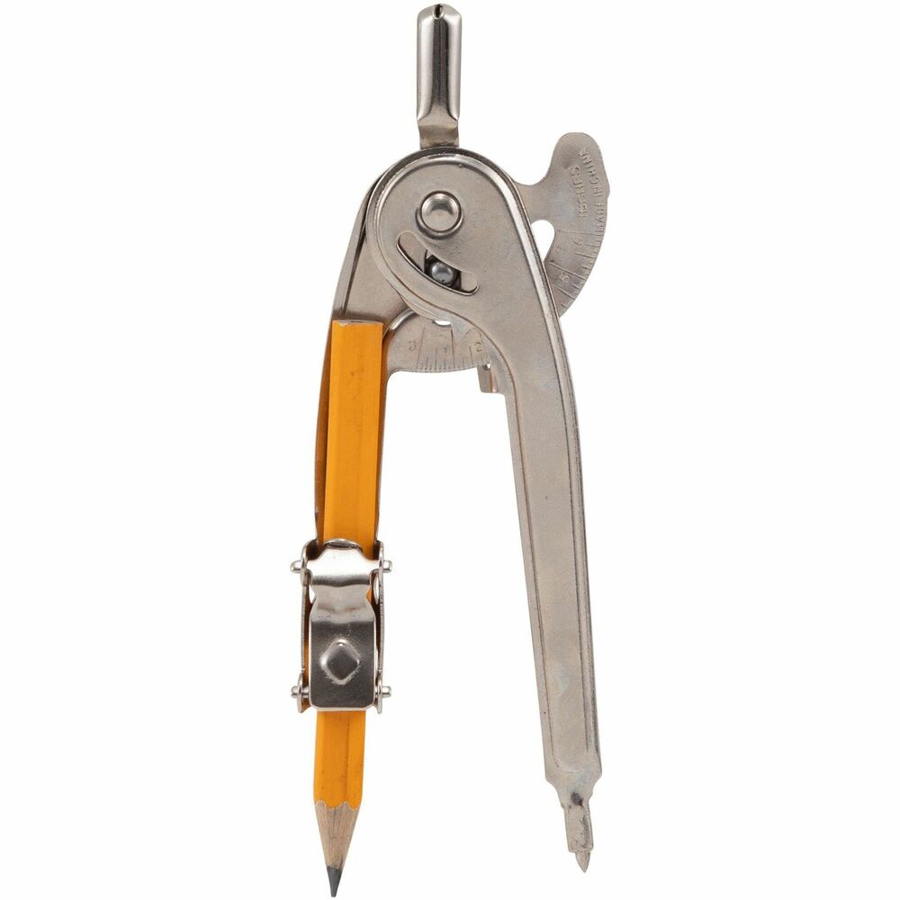 Image of Charles Leonard, Inc Compass, Safety Point, 6"x.75"x1.75", 1 DZ, Silver