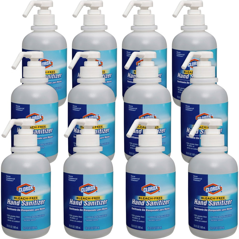 Image of Clorox Company Hand Sanitizer, Bleach-free, 16.9 oz Pump Bottle, 12/CT, CL