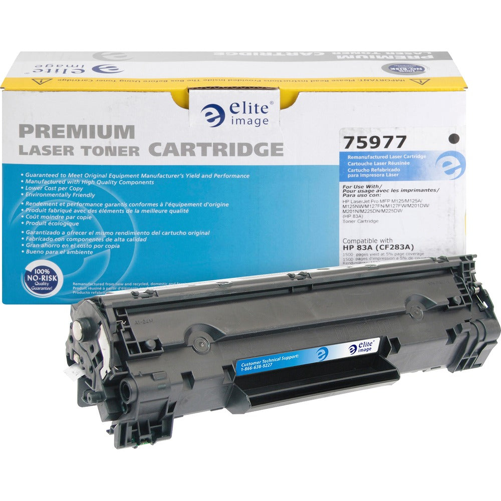 Image of Elite Image Toner Cartridge, Remanuf. HP 83A, 1500 Page Yield, Black