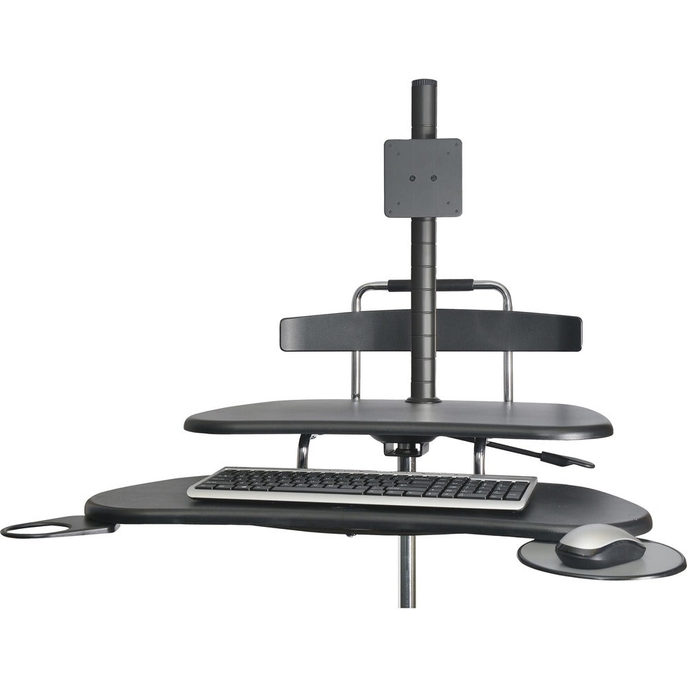 Image of Kantek Height Adj Mobile Workstation, 27-1/2"x25"x48-1/2", BK