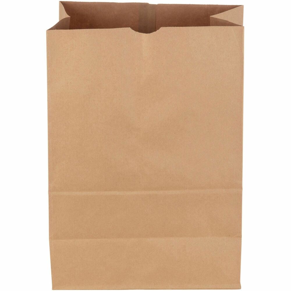Image of Duro Hilex Poly Shopping Bag,Virgin Kraft,Hvy-Dty,76 lb,12"x7"x17",400/CT,BN