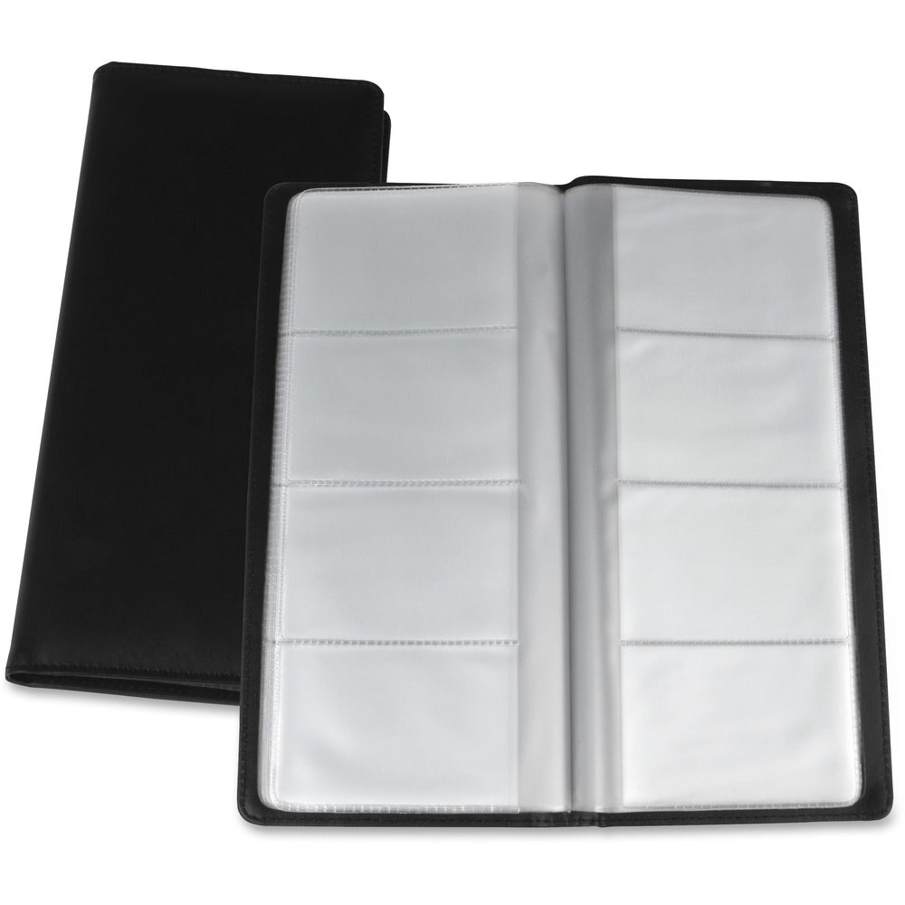 Image of Lorell Card Holder, 128 Cap, 4-3/8"x9"x.75", Black
