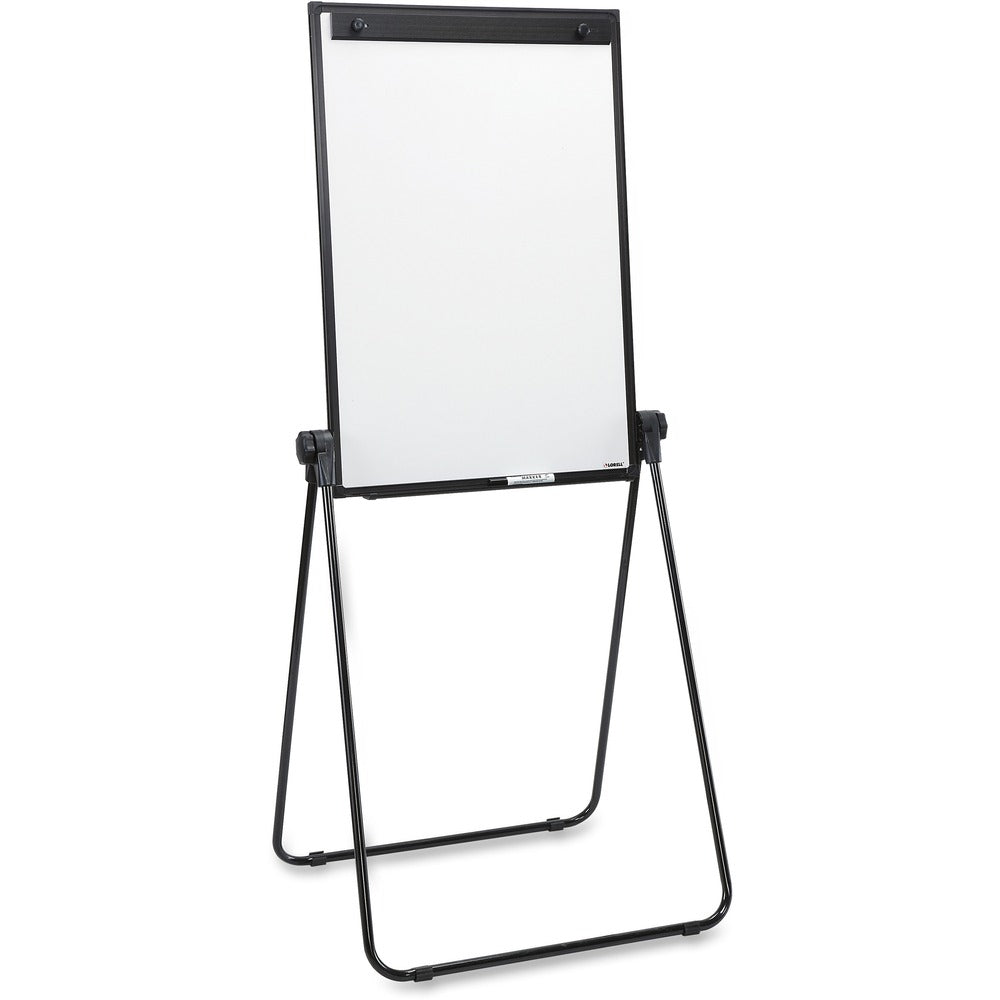 Image of Lorell 2-Sided Dry Erase Easel, 24"x36"x67", Black