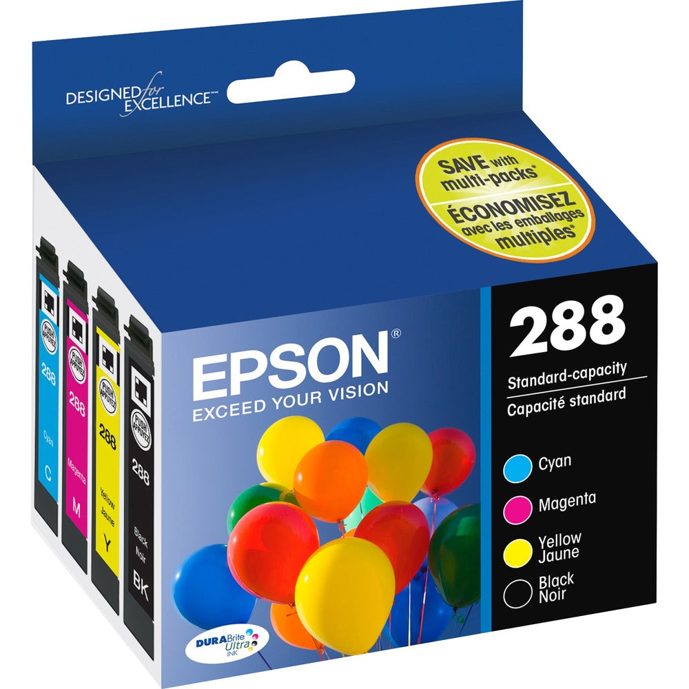 Image of Epson Ink Cartridge, 288, XP-440, 4/PK, AST
