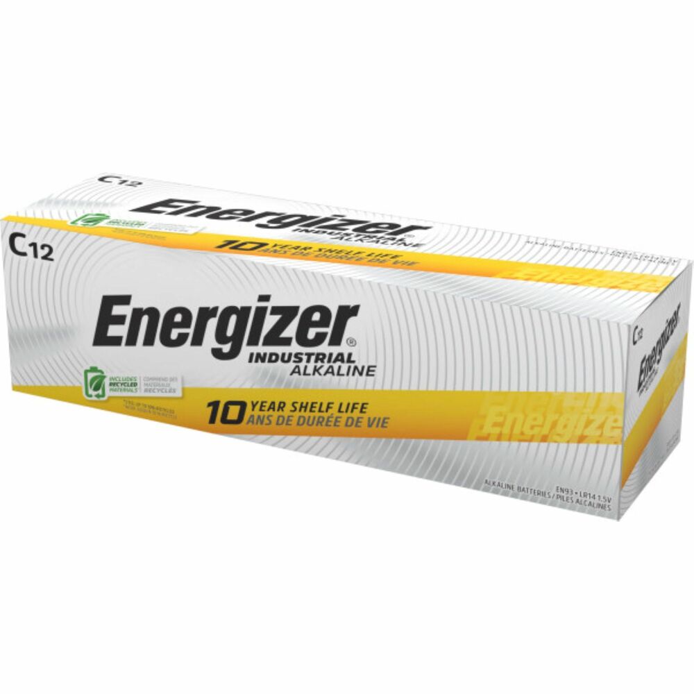 Image of Eveready Battery Co Inc Energizer Industrial Alkaline Battery, C, 72/CT
