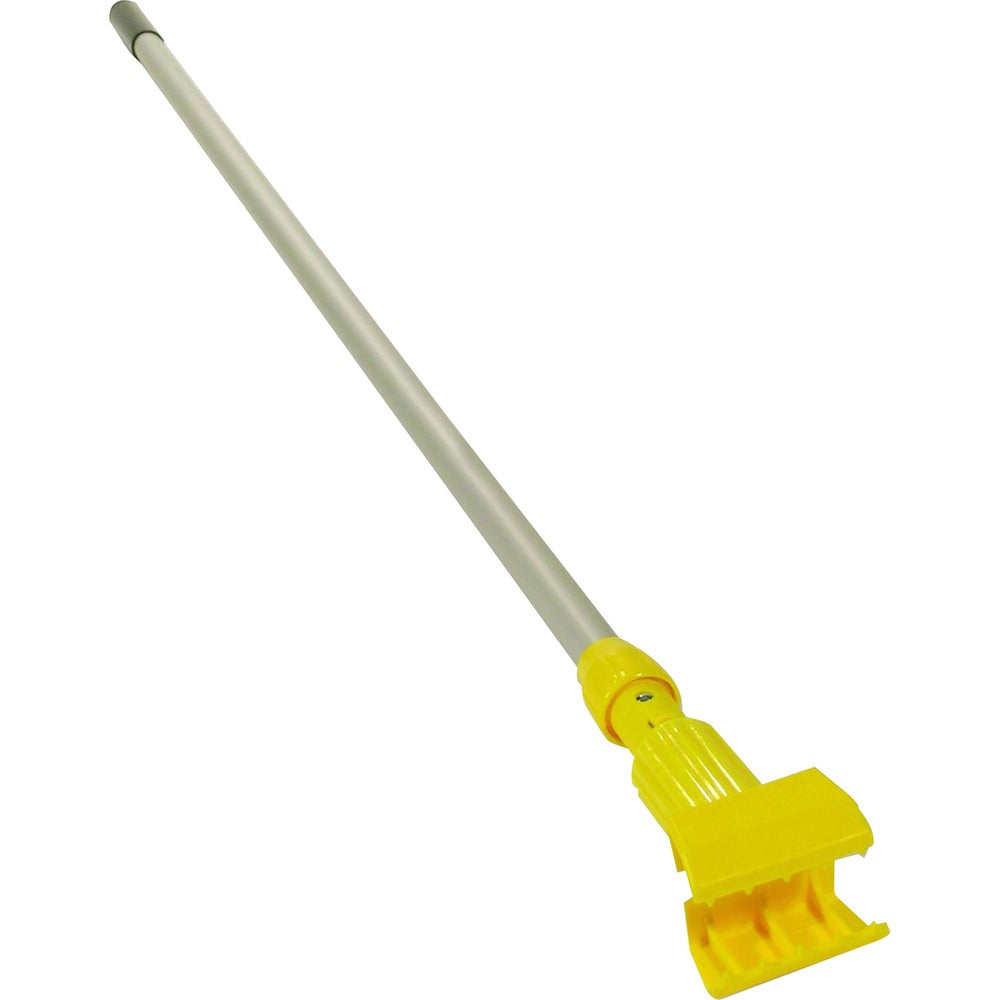 Image of Rubbermaid Commercial Products Gripper Handle, Clamp Style, 60", Aluminum, 12/CT, Yellow
