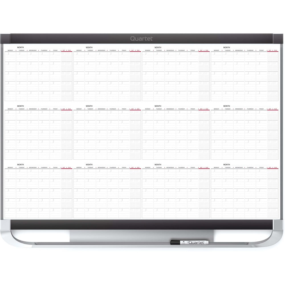 Image of Quartet 12 Month Magnetic Cal Board, 24"x36", White
