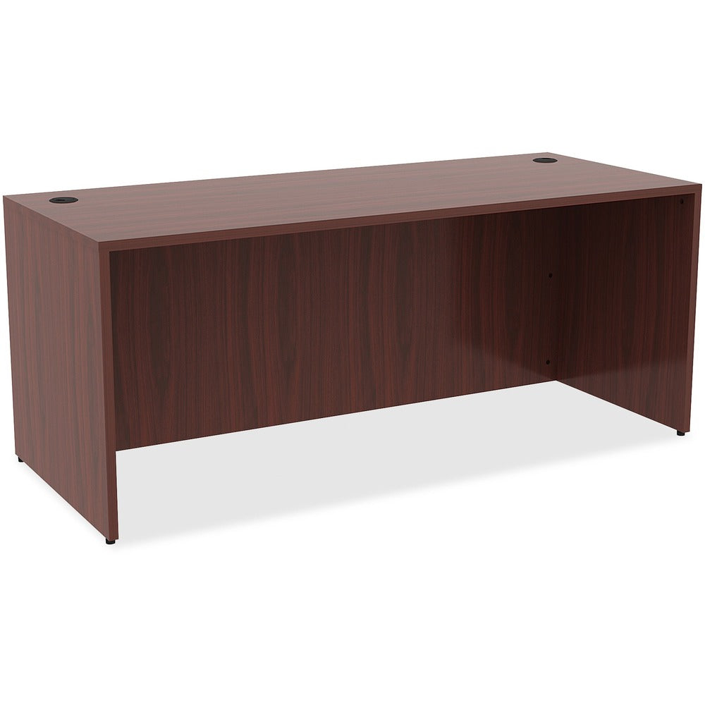 Image of Lorell Rectangular Lam Desk, 72"x30"x29-1/2", Mahogany