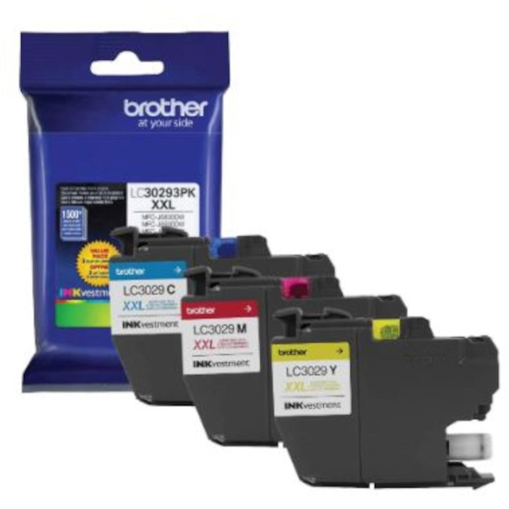 Image of Brother Inkjet Cartridge, Super HY, 3/PK, Cyan/Magenta/Yellow